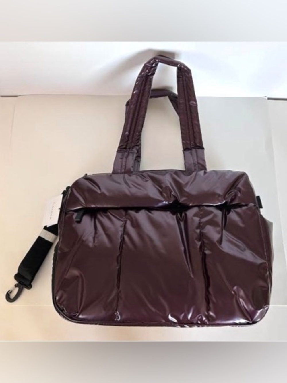 Calpak Luka Duffel Glazed Dark Cherry - Metallic Burgundy Travel Bag - Picture 6 of 11